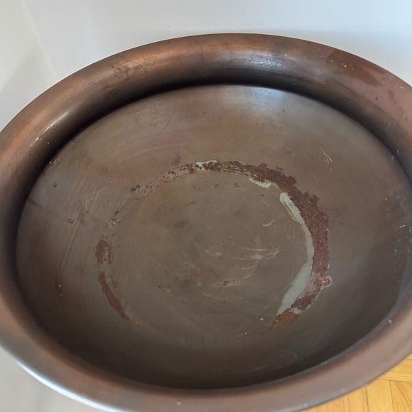 Copper/Bronze Footed Pedestal Base Bowl Urn Large Centerpiece 13.25” W 9.25” T - Picture 9 of 16